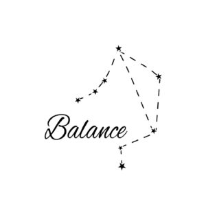 01957 TS BLANC Signe Astrologique Balance - constellation