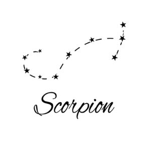 01960 TS BLANC Signe Astrologique Scorpion - constellation