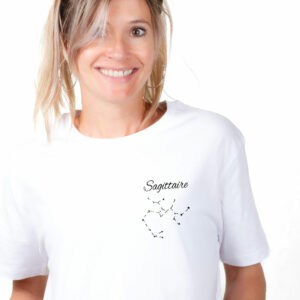 01963-T-shirt-femme-blanc-Signe-Astrologique-Sagittaire---constellation- zoom