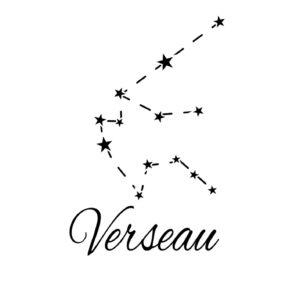 01969 TS BLANC Signe Astrologique Verseau - constellation