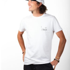 01972 T shirt Homme blanc Signe Astrologique Poisson - constellation