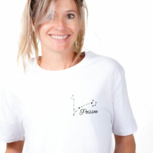 01972-T-shirt-femme-blanc-Signe-Astrologique-Poisson---constellation zoom